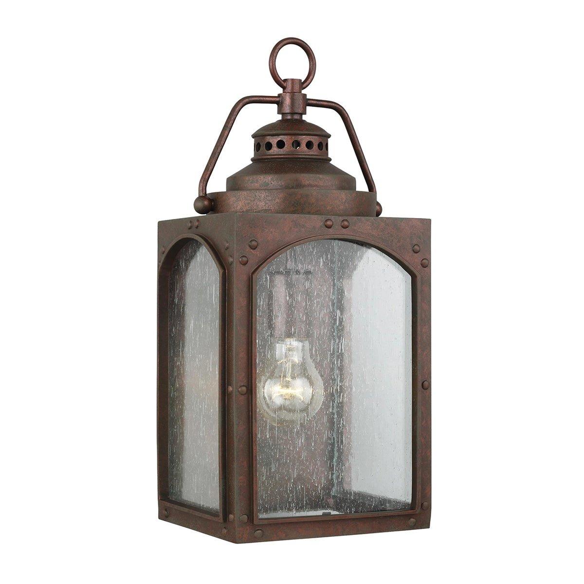 Outdoor IP44 1 Bulb Wall Light Lantern Copper Oxide LED E27 60W d00926