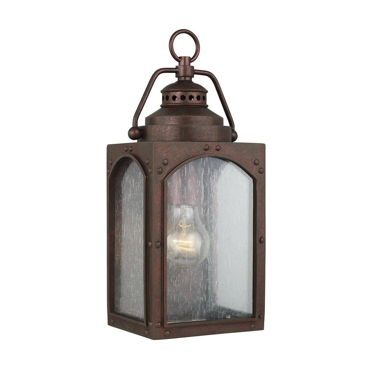 Outdoor IP44 1 Bulb Wall Light Lantern Copper Oxide LED E27 60W d00927