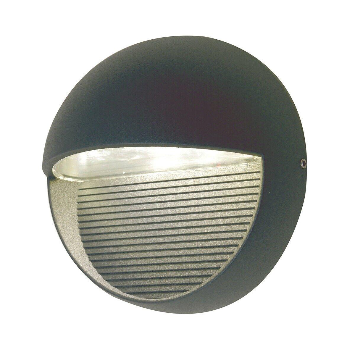 Outdoor IP54 Wall Light Sconce Graphite Finish LED 6W Bulb External d01052