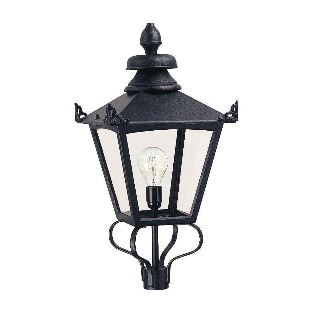 IP23 1 Bulb Lantern Head Only Black LED E27 150W Bulb Outside External
