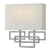 Loops Twin Wall Light 1920's Style Glass Opaque Shades Antique Nickel LED E14 60W thumbnail 1