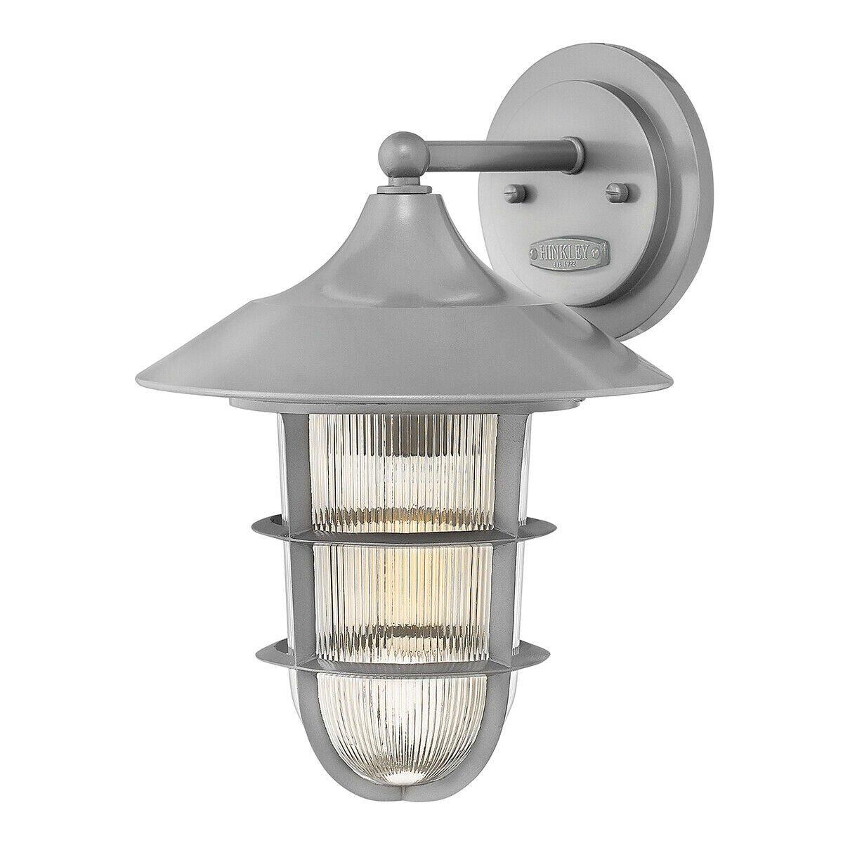 Outdoor IP44 Wall Light Sconce Silver LED E27 100W Bulb External d01367