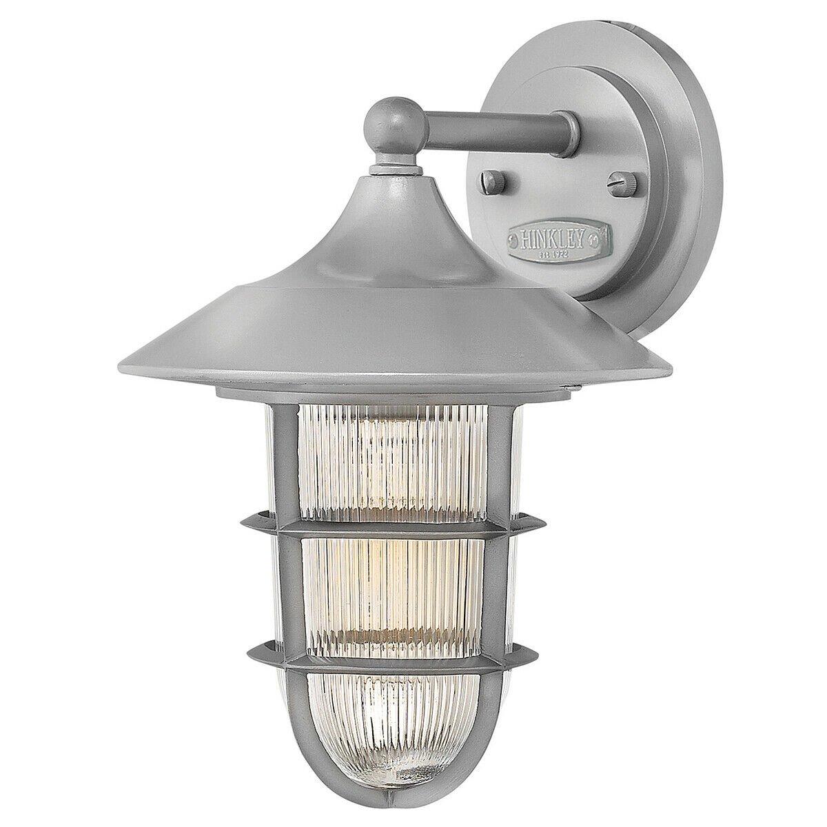 Outdoor IP44 Wall Light Sconce Silver LED E27 100W Bulb External d01368