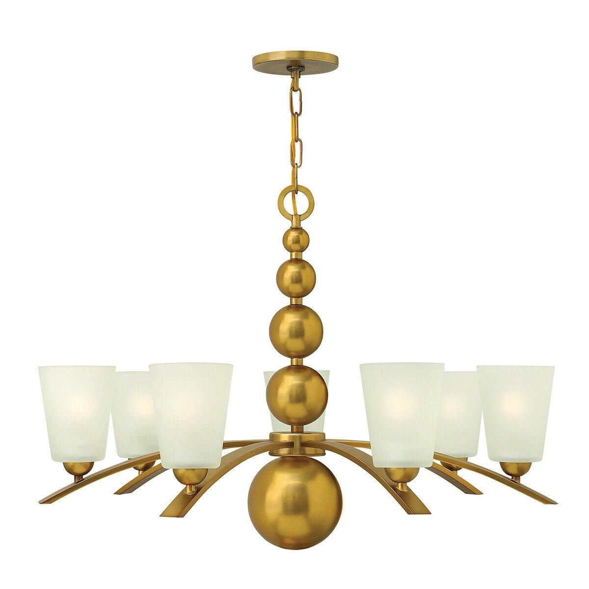 7 Bulb Chandelier Hanging Pendant LIght Vintage Brass LED E27 60W Bulb