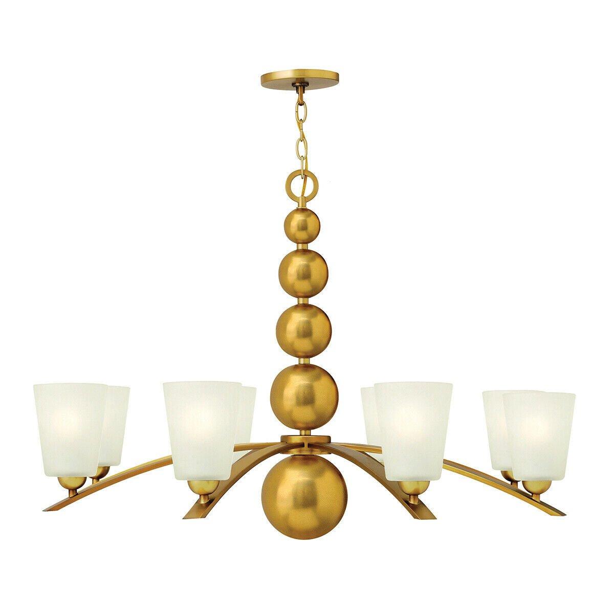 8 Bulb Chandelier Hanging Pendant LIght Vintage Brass LED E27 60W Bulb