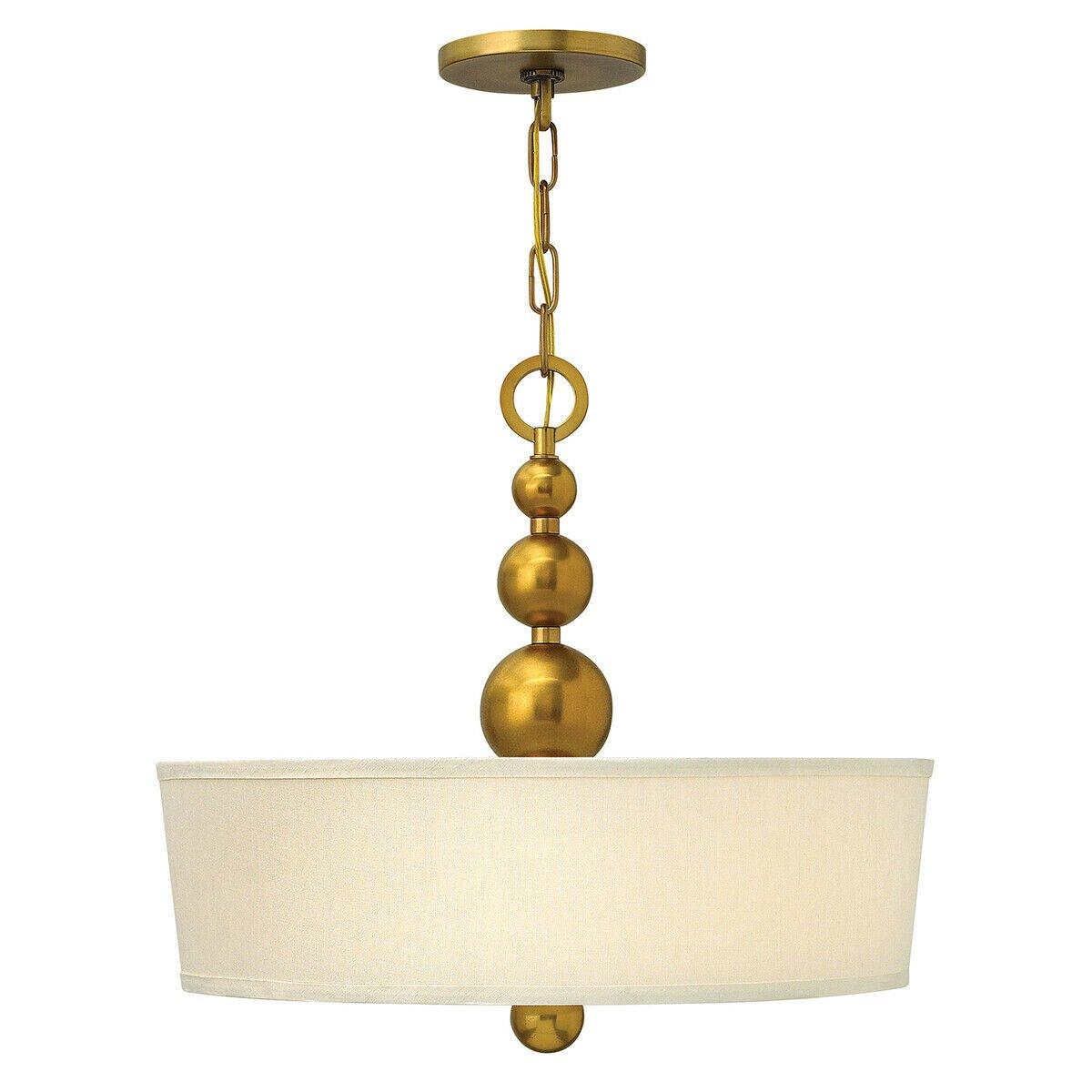 3 Bulb Ceiling Pendant Light Fitting Vintage Brass LED E27 60W Bulb