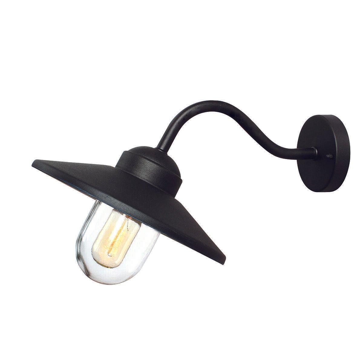 Outdoor IP44 Wall Light Sconce Black LED E27 60W Bulb Outside External d01606