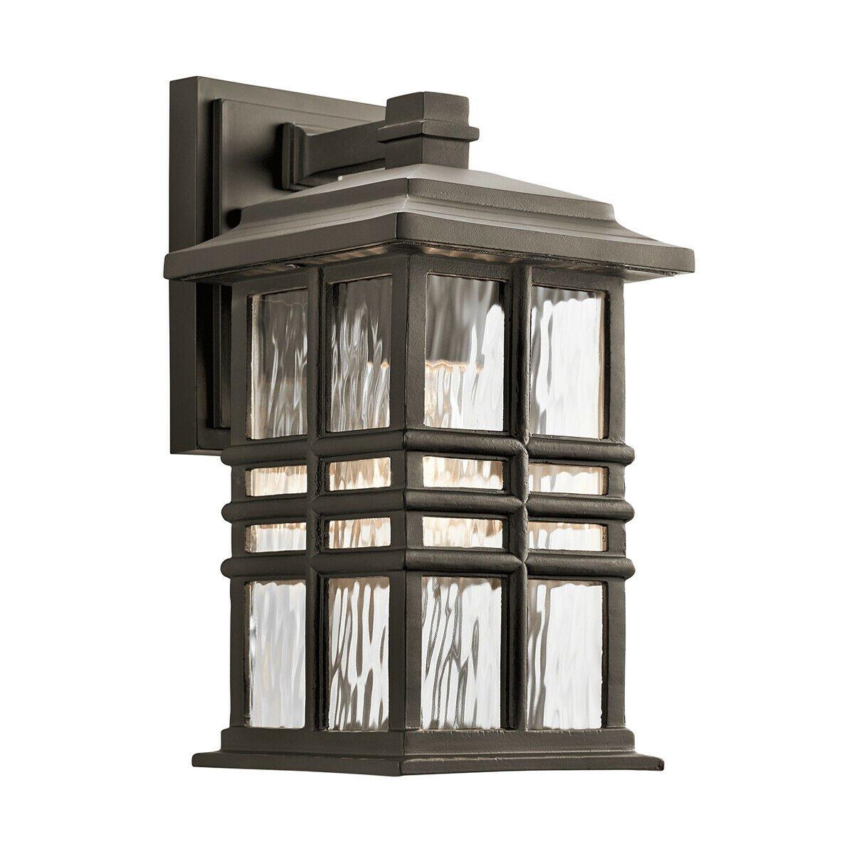 Outdoor IP44 1 Bulb Wall Light Lantern Olde Bronze LED E27 40W d01626