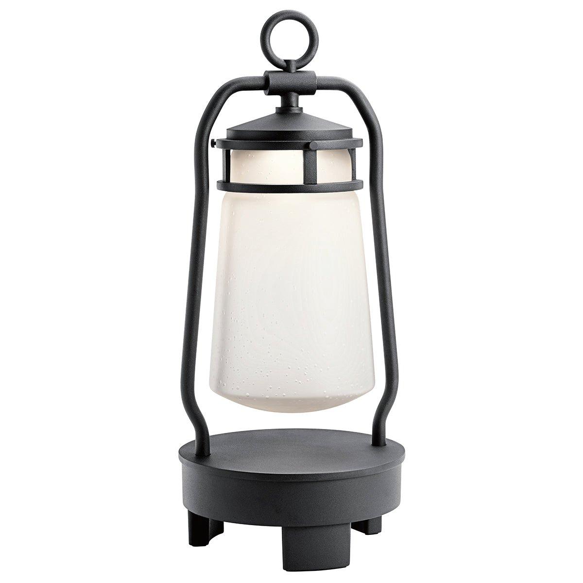 Outdoor IP44 Integrated LED Bluetooth Lantern Textured Black LED 3W d01748