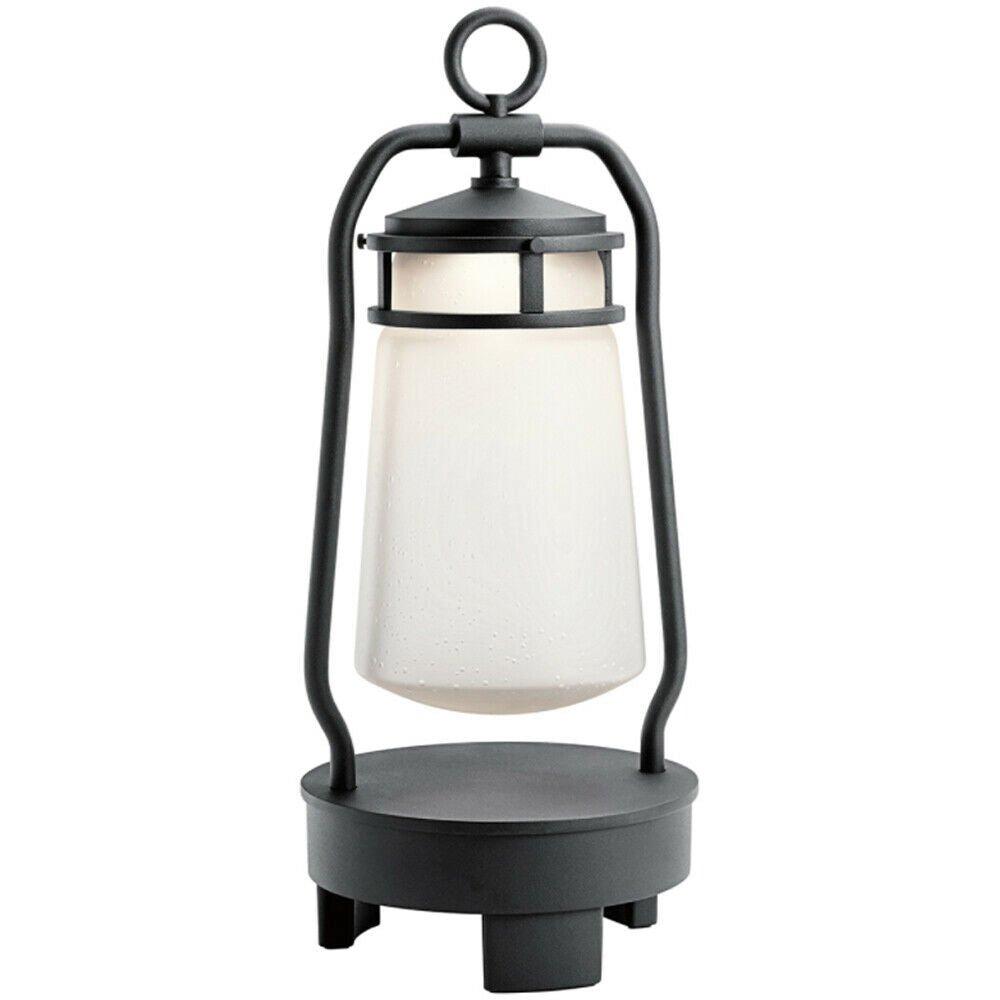 Outdoor IP44 Integrated LED Bluetooth Lantern Textured Black LED 3W d01749