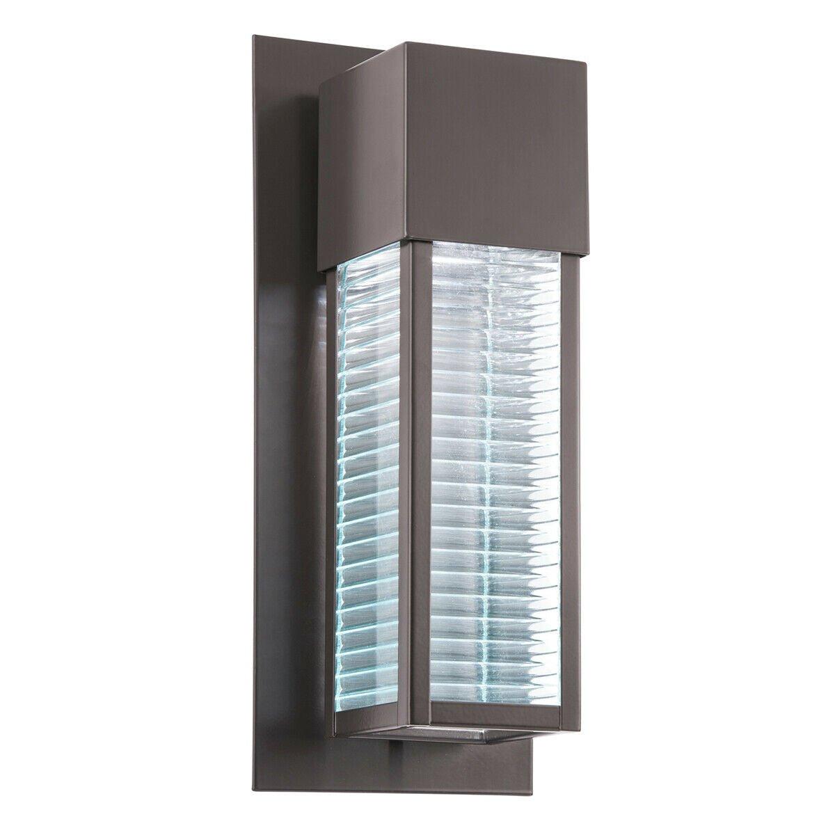 Outdoor IP44 Wall Light Architectural Bronze LED GU10 7W