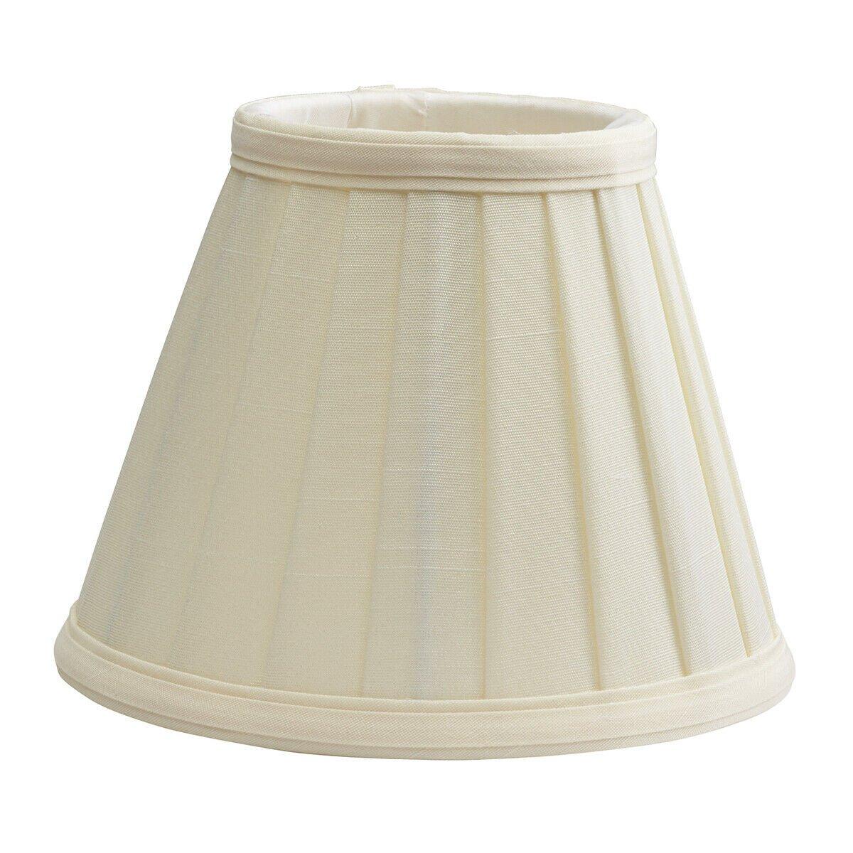 Clip Shades Small Pleated Ivory Candle Shade Ivory