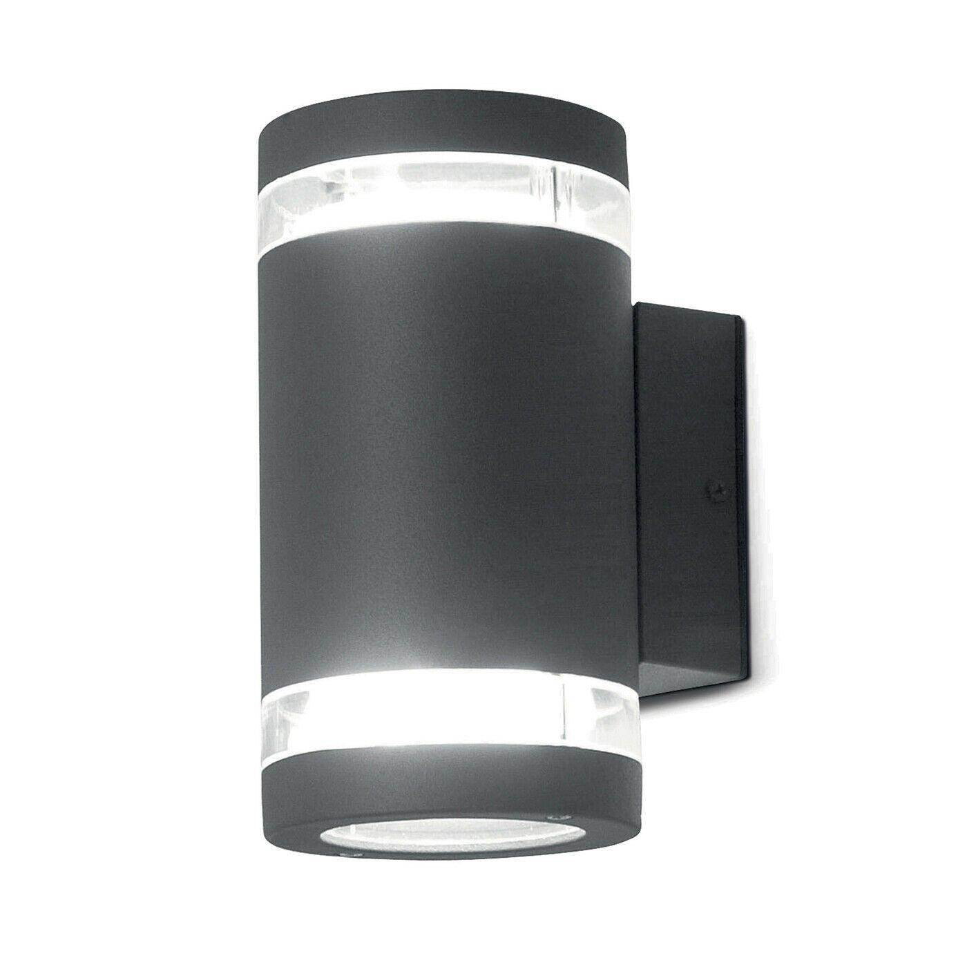Outdoor IP44 Twin Wall Light Graphite LED GX53 9W
