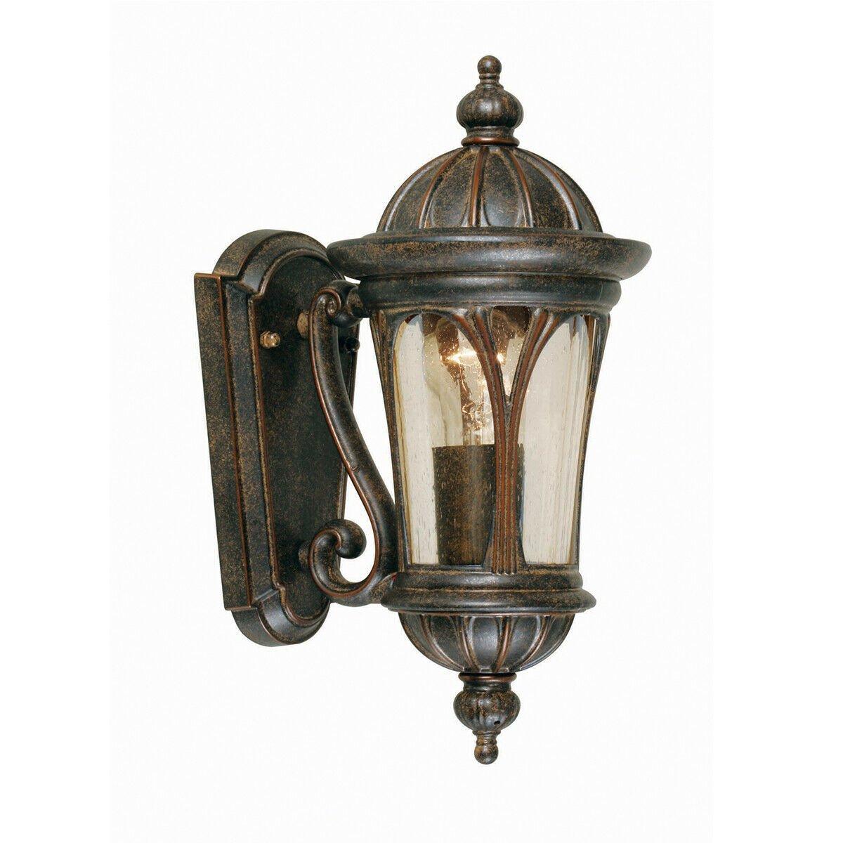 Outdoor IP44 Wall Light Weathered Bronze LED E27 100W d01986
