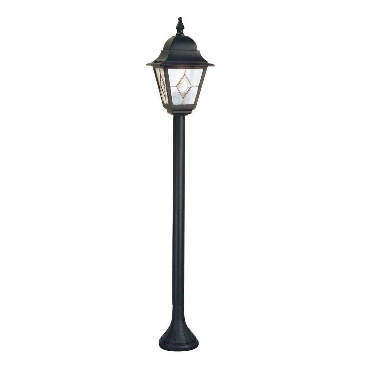 IP43 1 Bulb Short Mini Lamp Post Pillar Light Black LED E27 100W