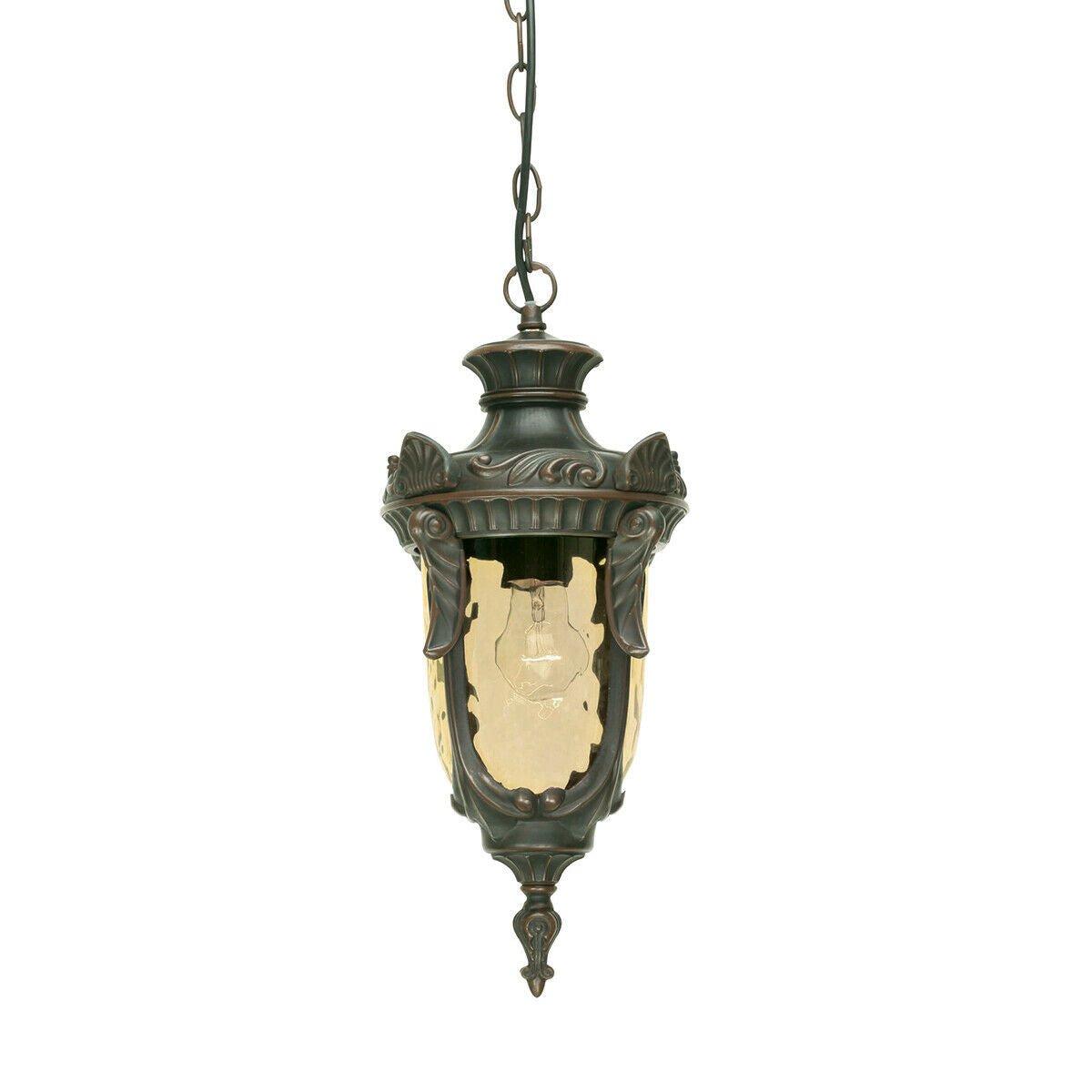 Outdoor IP44 1 Bulb Chain Lantern Old Bronze LED E27 100W