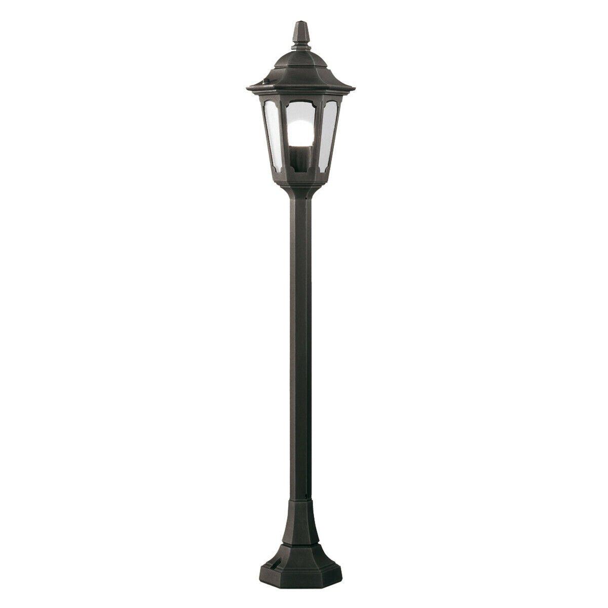Outdoor IP44 1 Bulb Short Mini Lamp Post Pillar Black LED E27 100W d02092