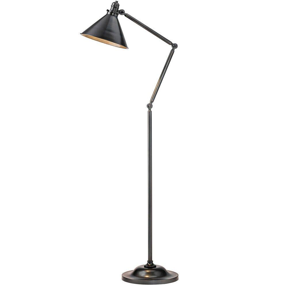 Floor Lamp Jointed Moveable Stem & Head Cone Shape Shade Old Bronze LED E27 100W
