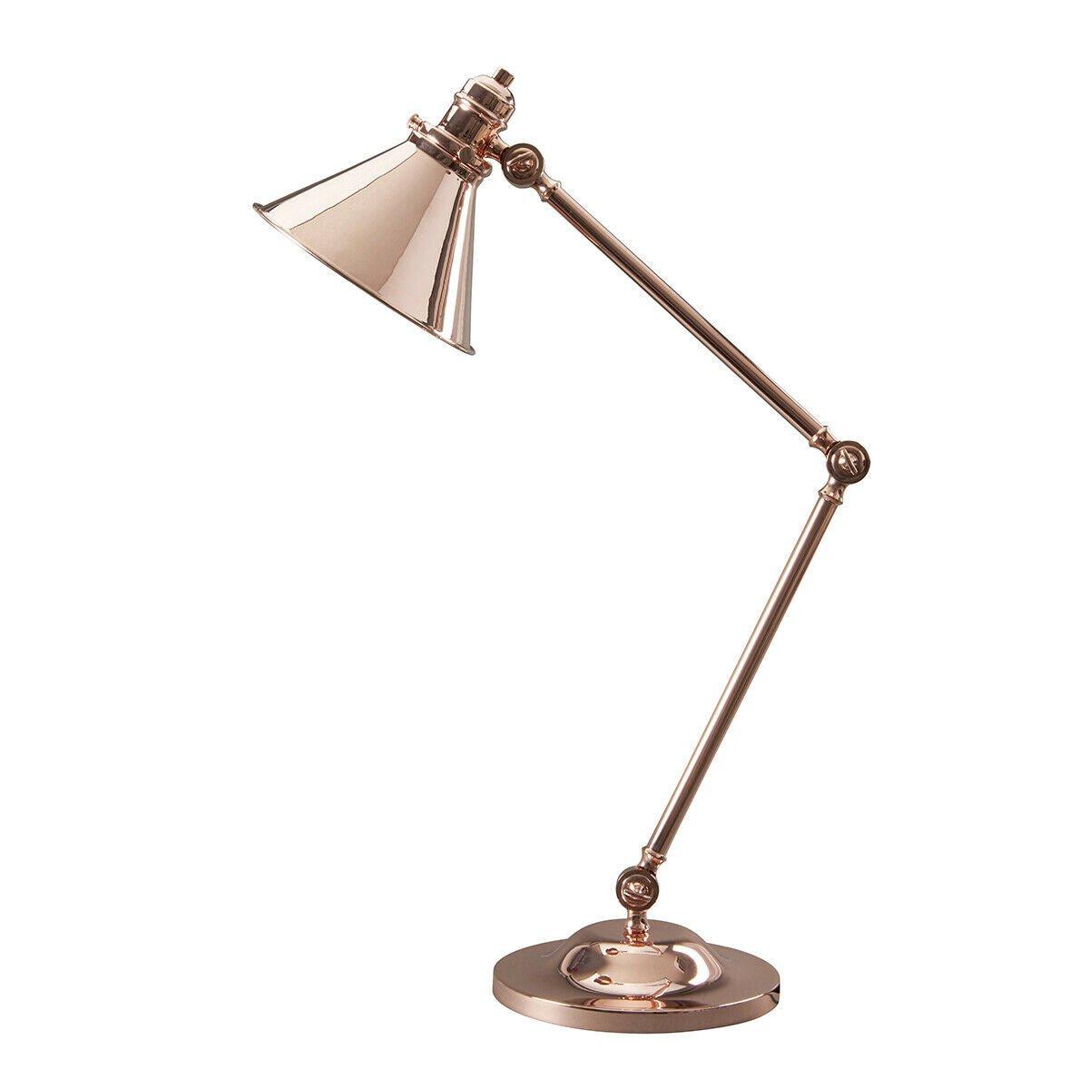 Table Lamp Pivoting Ball Shape Joints Angular Polished Copper LED E27 60W