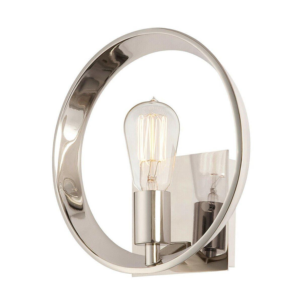 Wall Light Imperial Silver Finished Design Exposeding the Centre LED E27 60W
