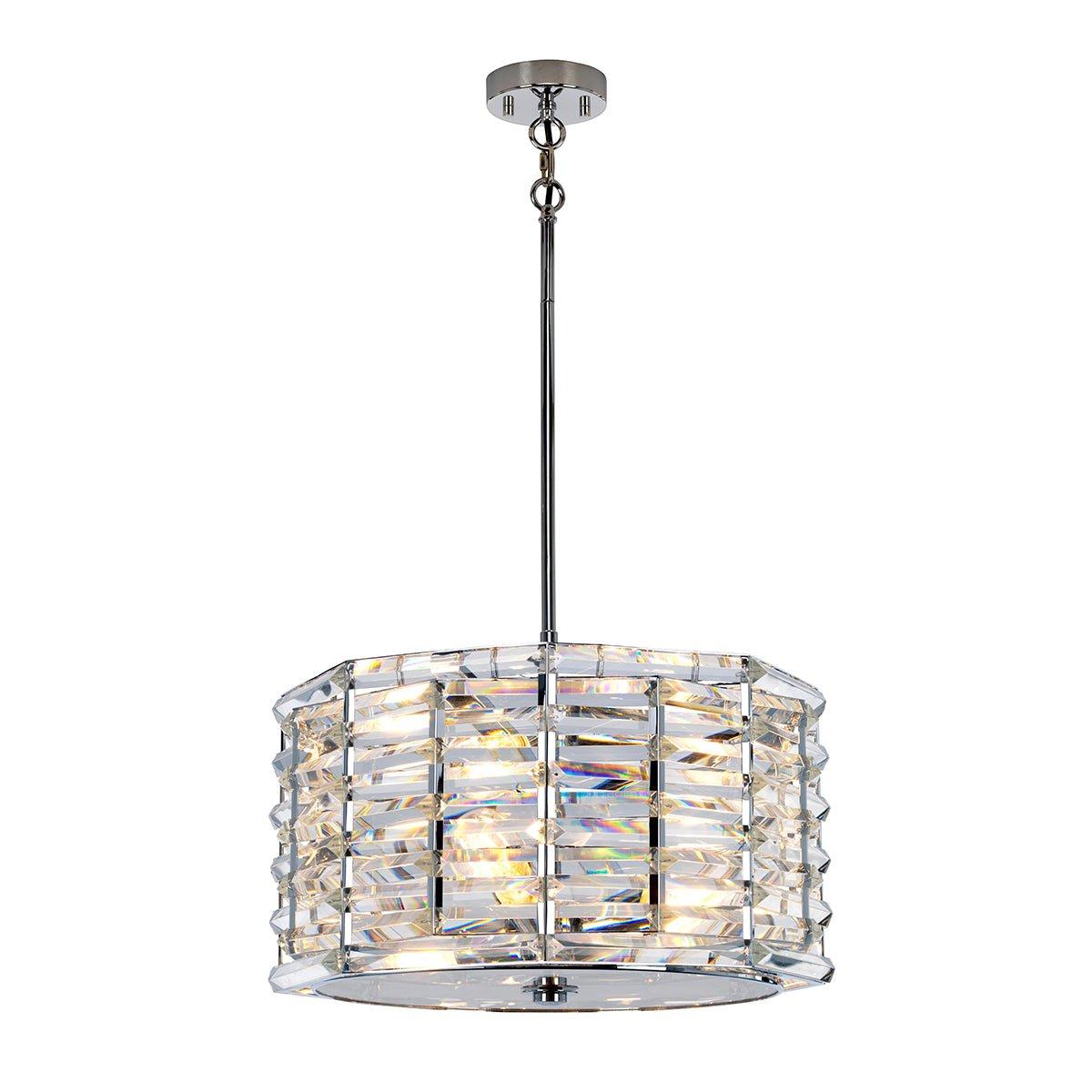 4 Bulb Ceiling Pendant Light Fitting Highly Polished Nickel LED E27 60W