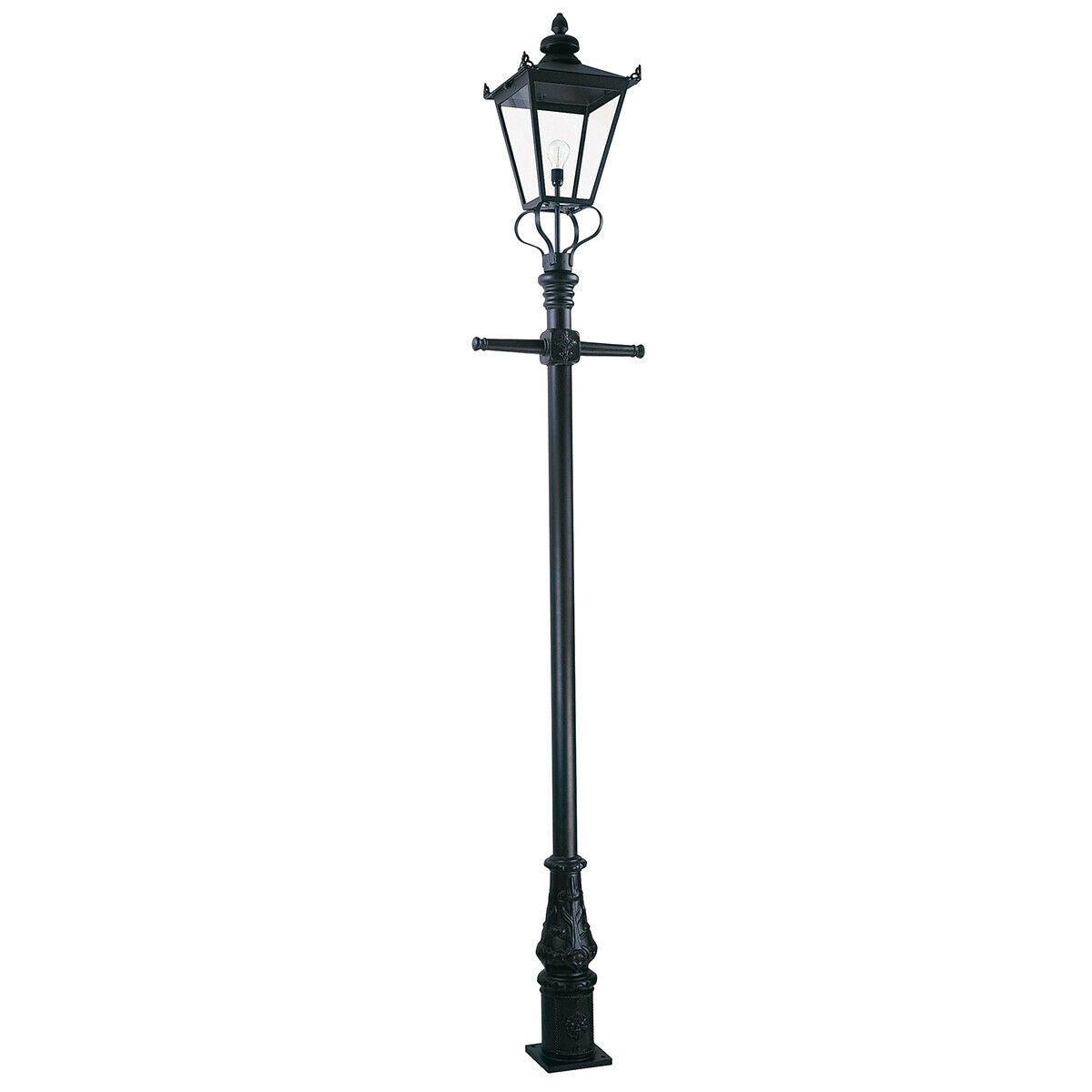 IP23 1 Bulb Lamp Post Driveway Garden Outside Black LED E27 200W