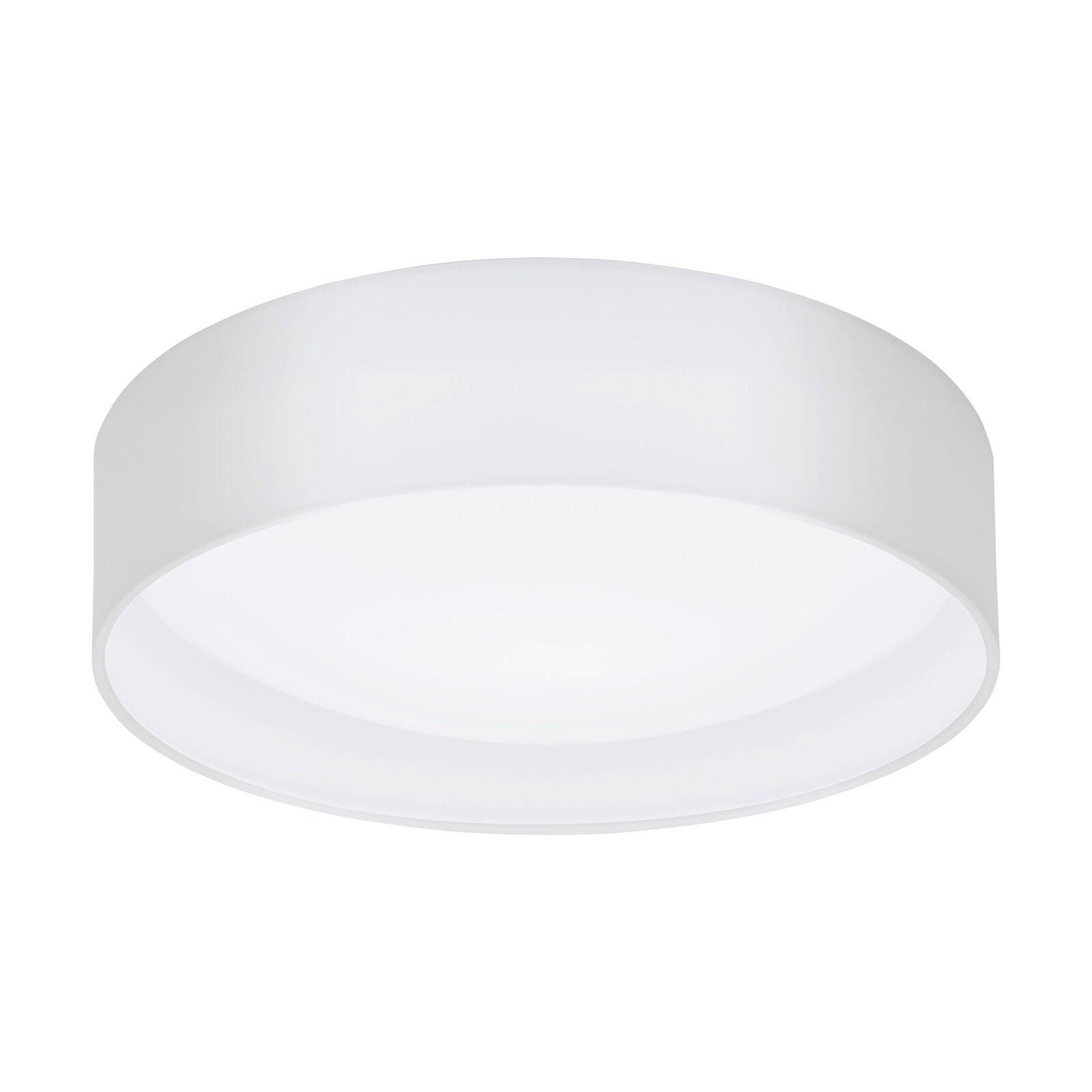 Flush Ceiling Light Colour White Shade White Fabric Bulb LED 11W Included