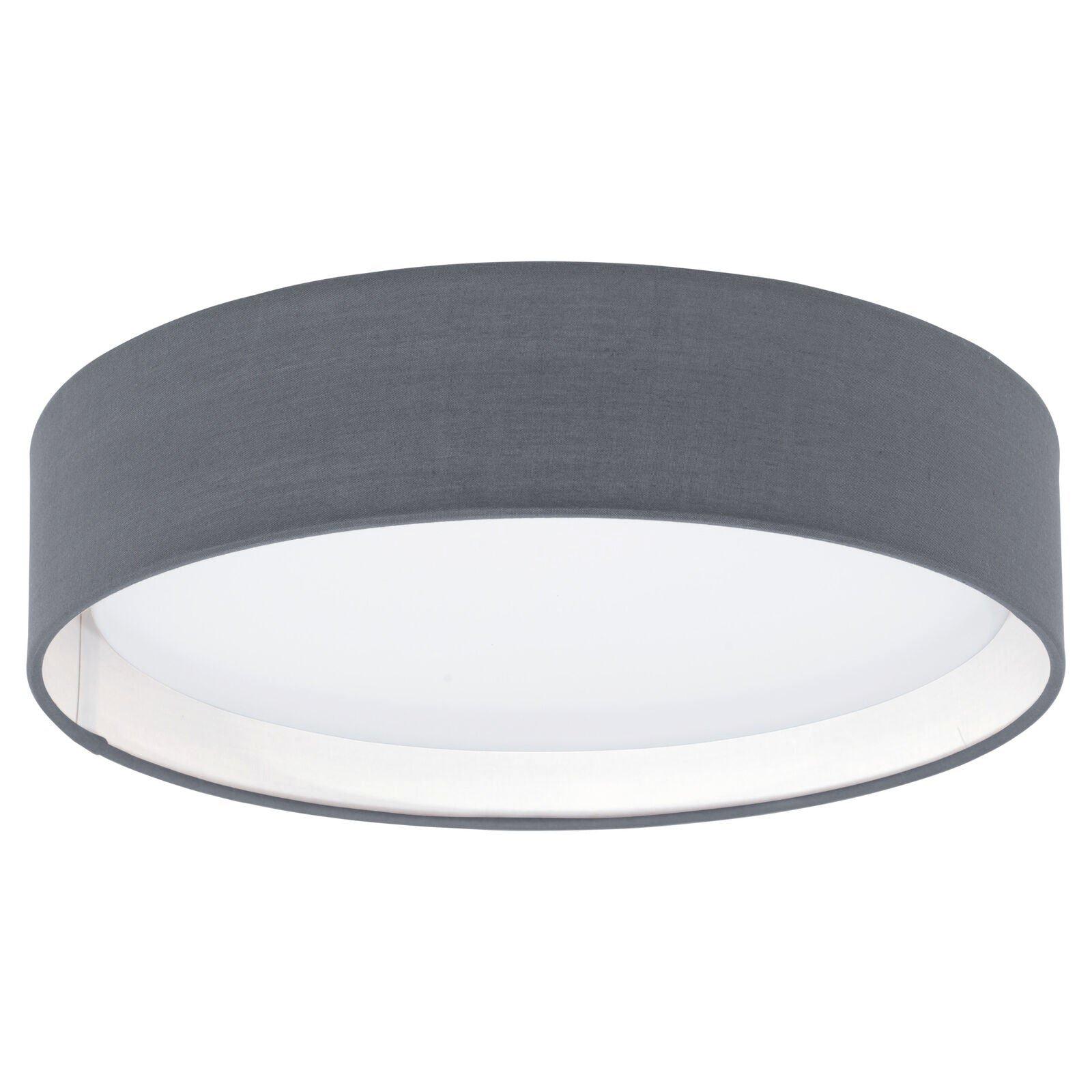 Flush Ceiling Light Colour White Steel Shade Grey & Plastic Bulb LED 11W