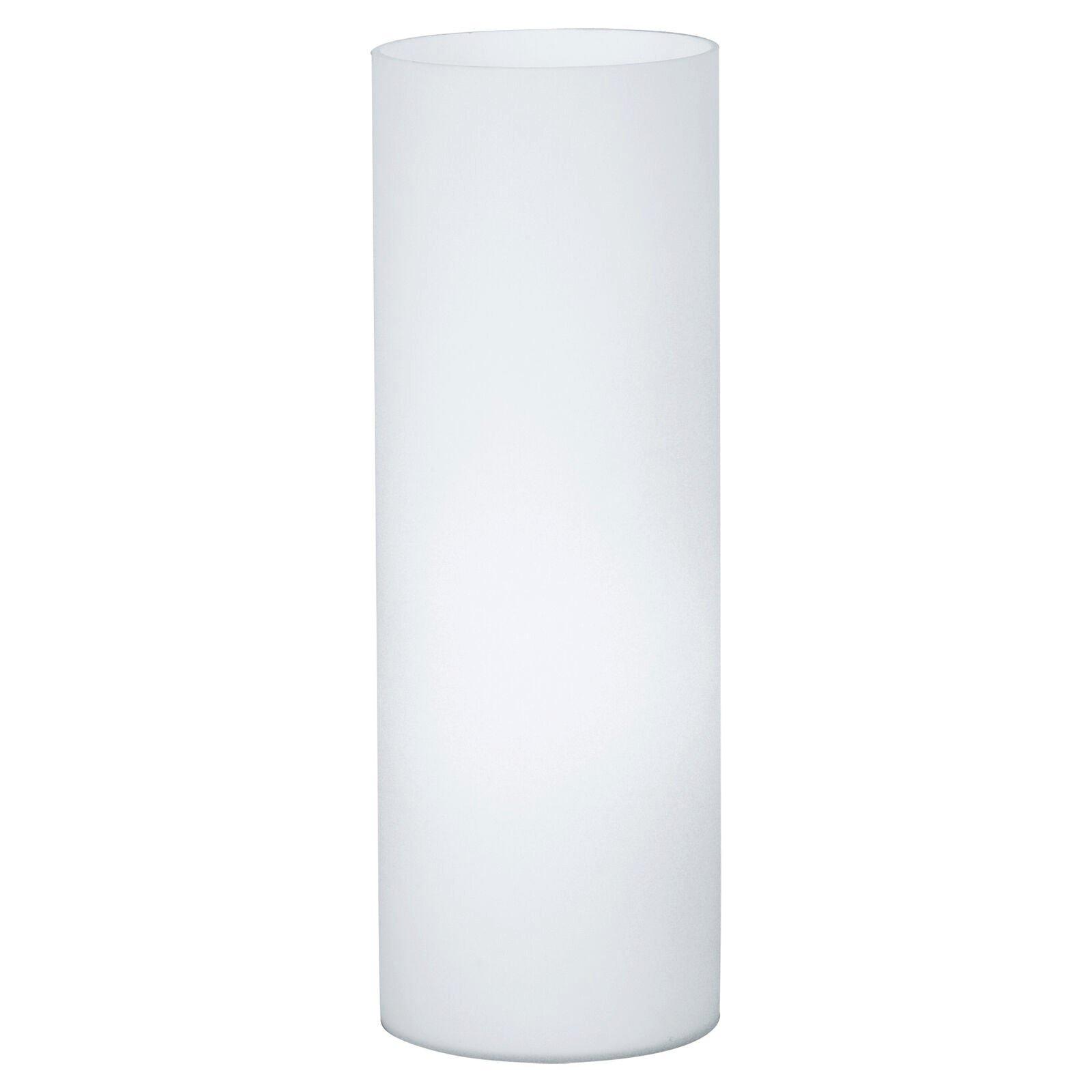 Table Lamp Colour Shade White Glass Opal Matt In Line Switch Bulb E27 1x60W