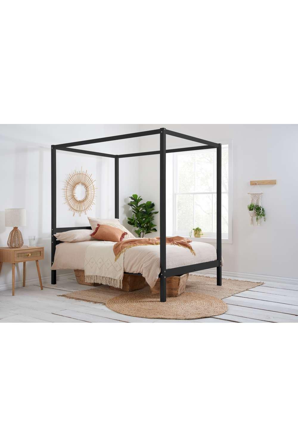 Four Poster Bed Frame Solid Wood 4 Poster Canopy Mercia