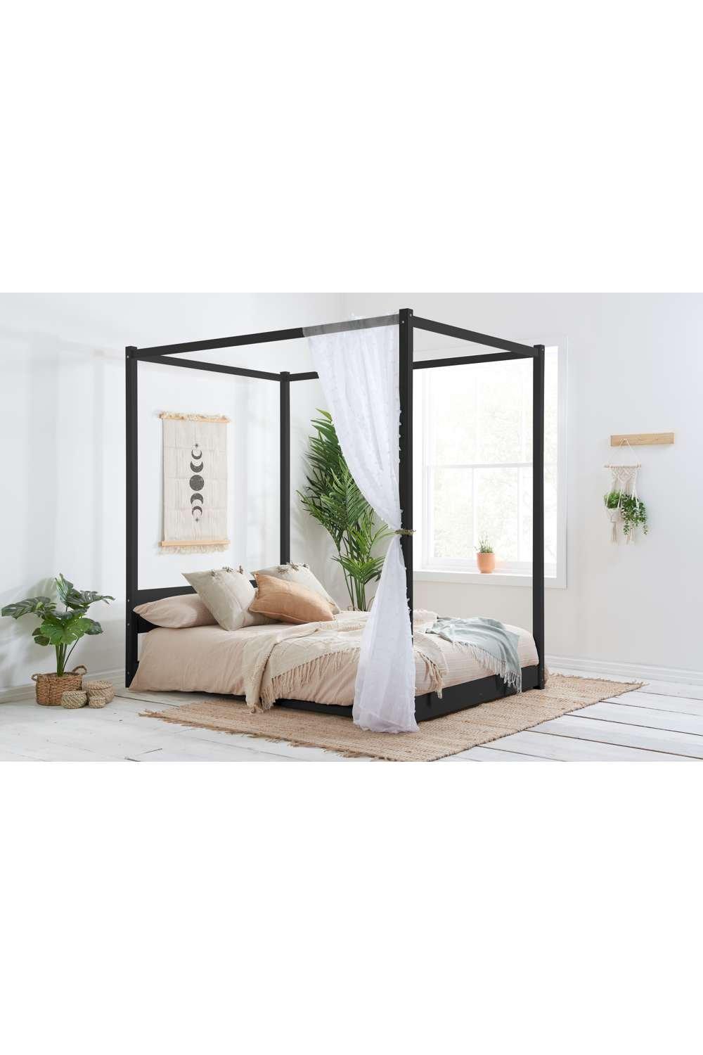 Four Poster Bed Frame Solid Wood 4 Poster Canopy Darwin