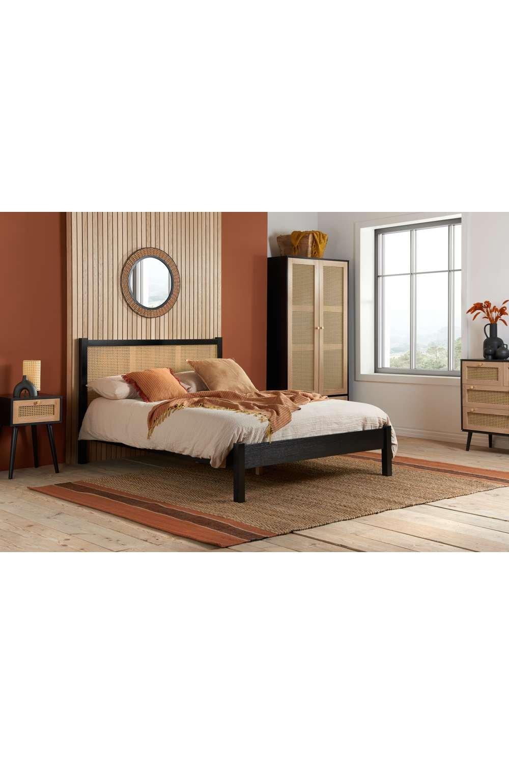 Croxley King Rattan Bed Brown