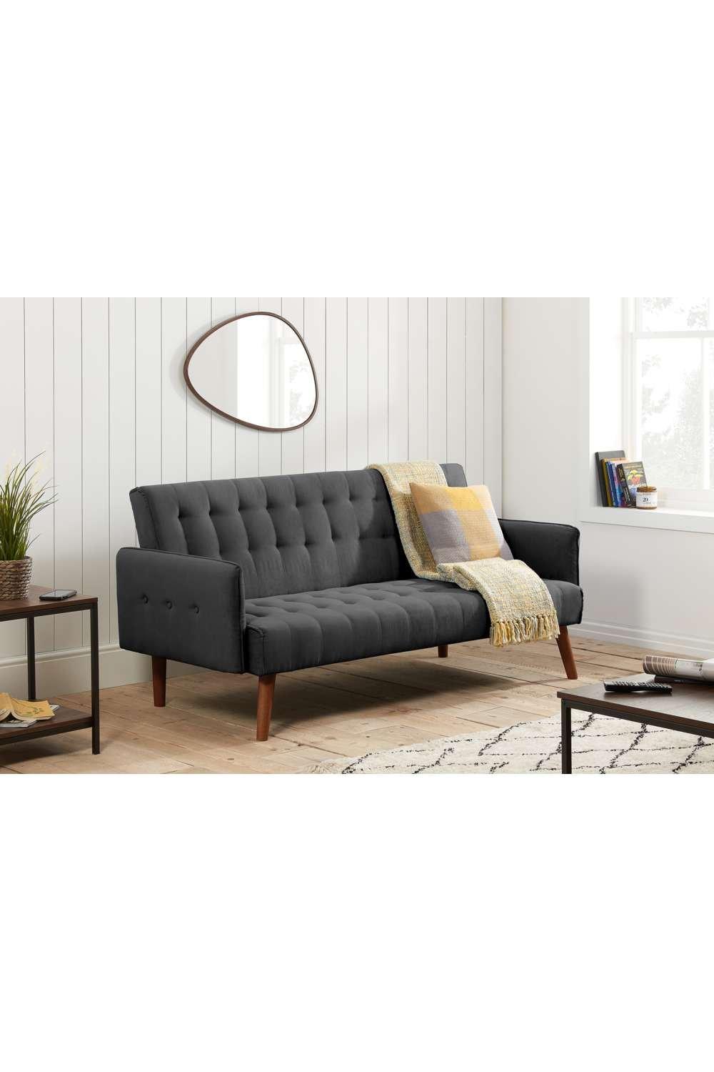 Grey Fabric Sofa Bed Birlea Hudson Bed Settee Contemporary