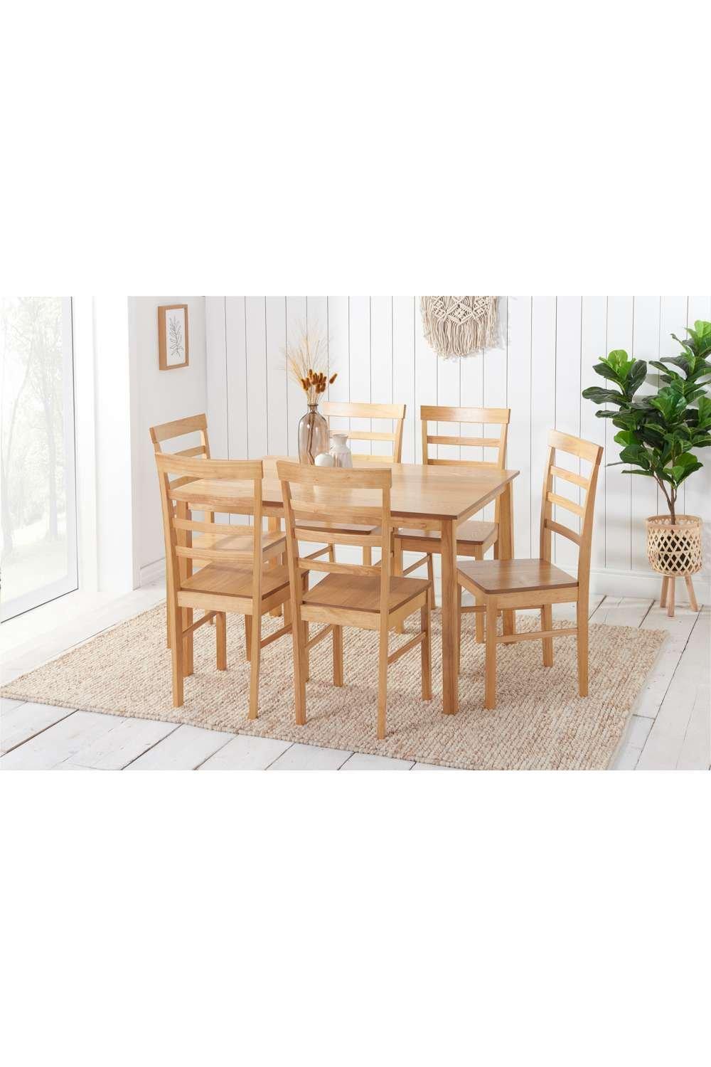 Cottesmore Rectangle Dining Set with 6 Upton Chairs