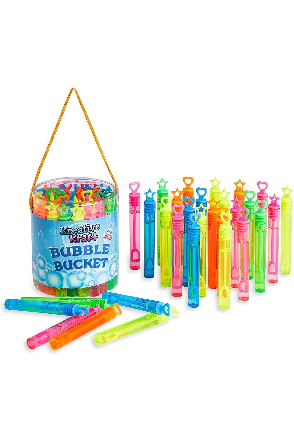 Bubble Bucket - 40 Bubble Sticks