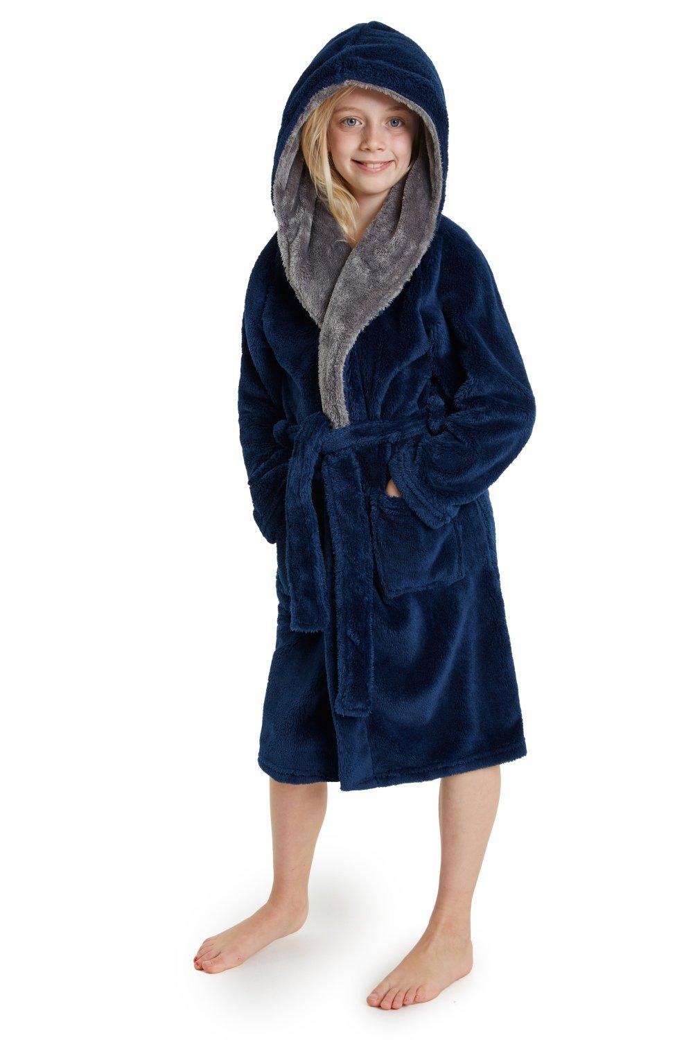 Buy V.&GRIN Boys Fleece Bathrobe, Hooded Toddler Robe Soft Night Dressing  Gown Sleepwear for Boys（Olive Green 10T） Online at Low Prices in India -  Amazon.in