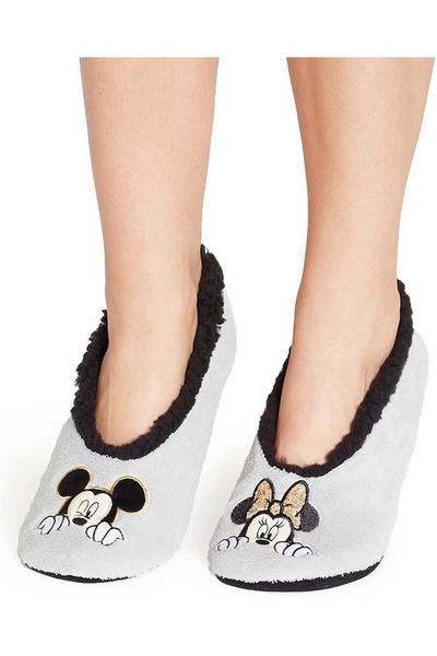 Minnie & Mouse Grey Slipper Soft Sole