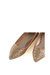 XY London 'Rosalie' Statement Pointed Toe Flat Bridal Ballerina Pump Shoes thumbnail 4