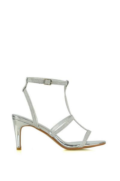 'Kirby' Strappy Caged Mid Stiletto Heel Sandals