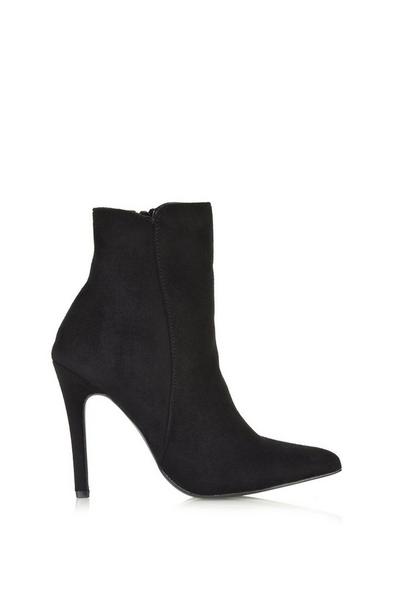 'April' Pointed Toe Zip-up High Stiletto Heel Ankle Boots