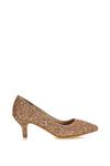XY London 'Gwyneth' Pointed Toe Mid Stiletto Kitten Heel Court Shoes thumbnail 1