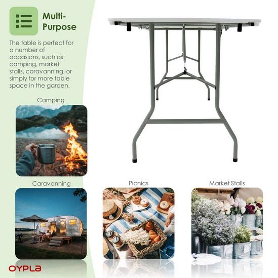 Oypla 6ft Folding Outdoor Trestle Table 4