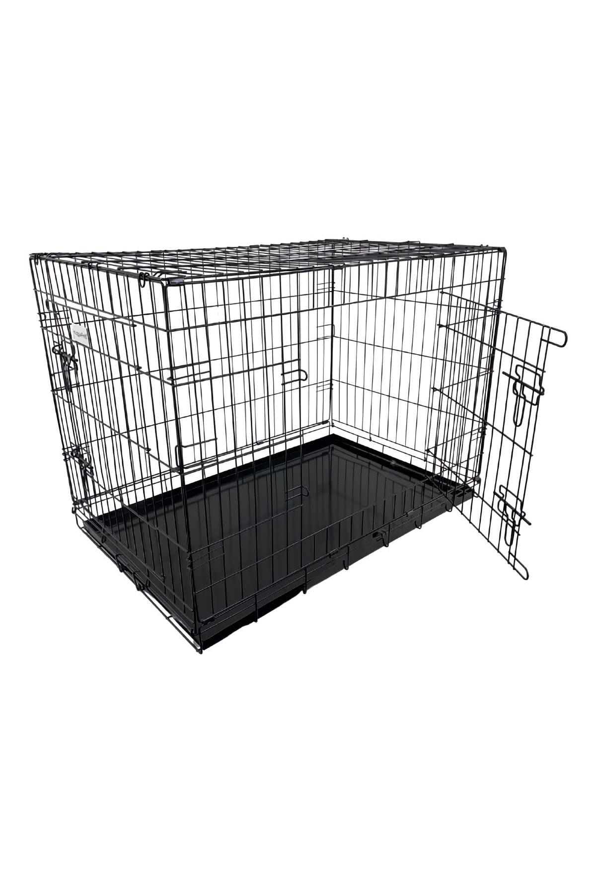 Dog Cage with Metal Tray
