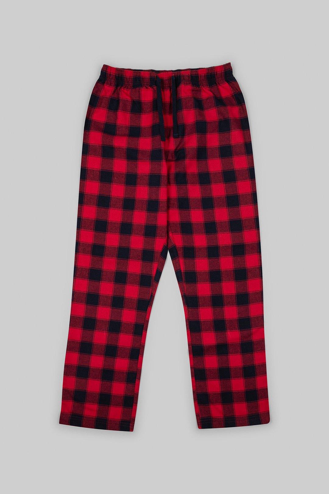 Red Check Cotton Pyjama Bottoms