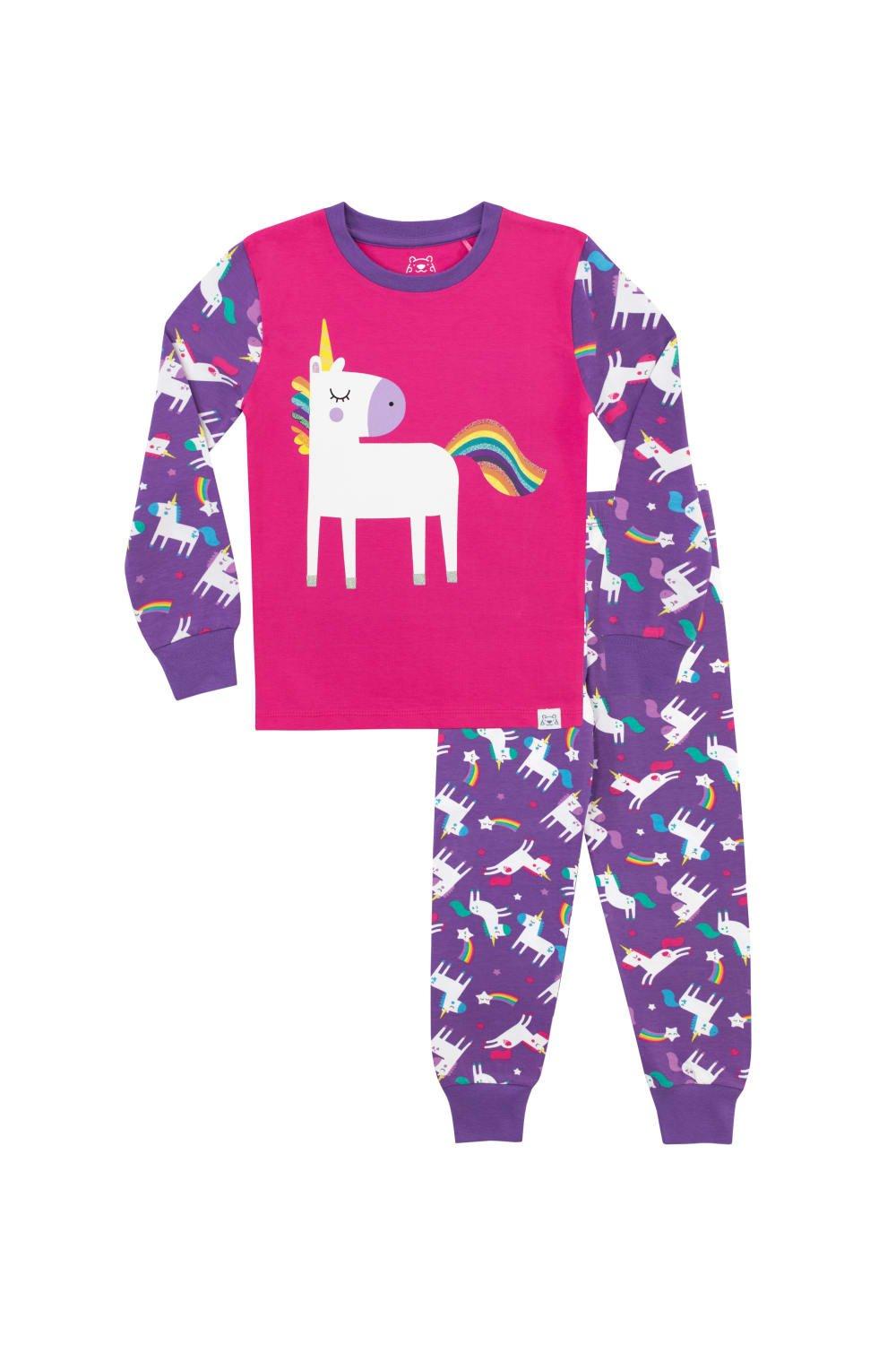 Unicorn Print Cosy Snuggle Fit Pyjamas