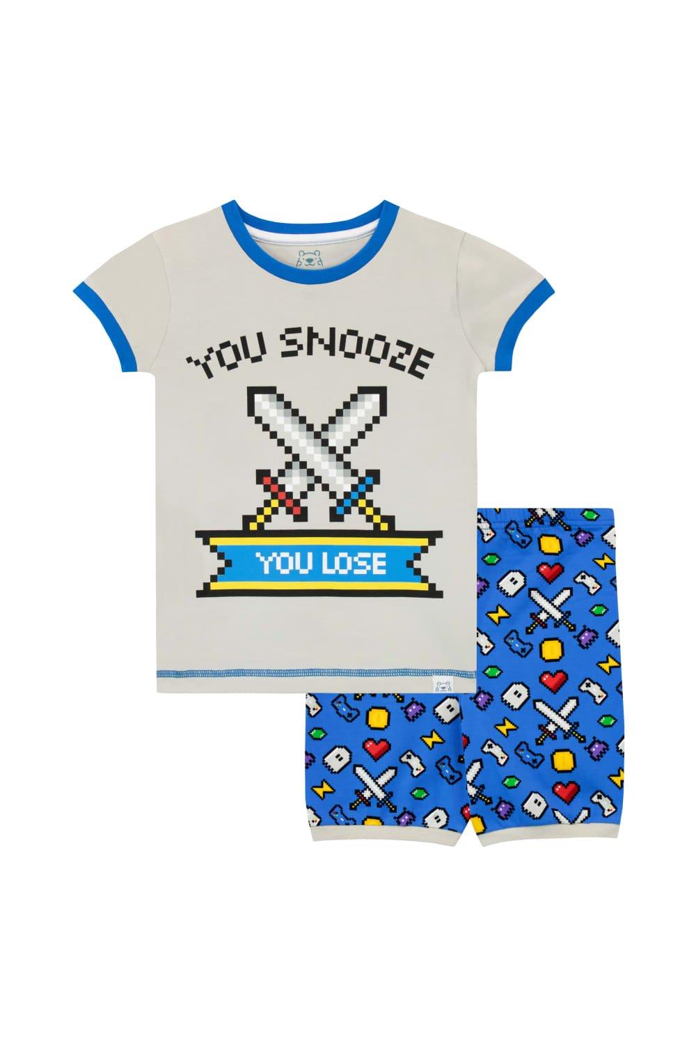 Snooze Lose Short Cosy Snuggle Fit Pyjamas