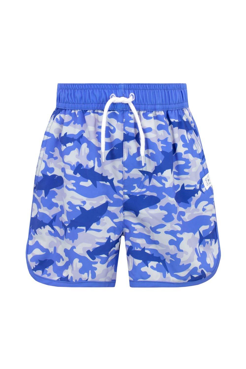 Camo Swim Shorts With Waist Pockets