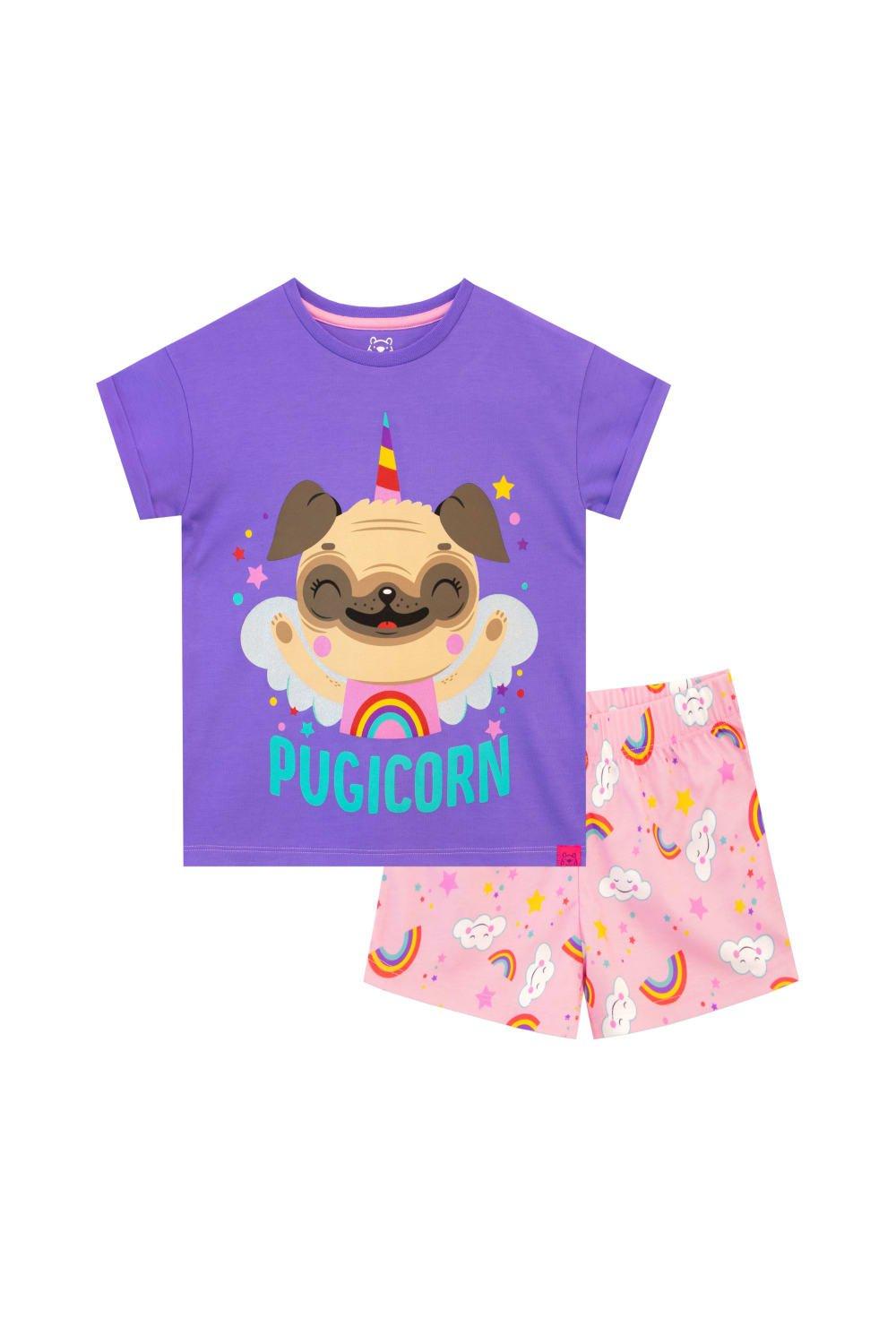 Rainbow Pugicorn Short Pyjamas