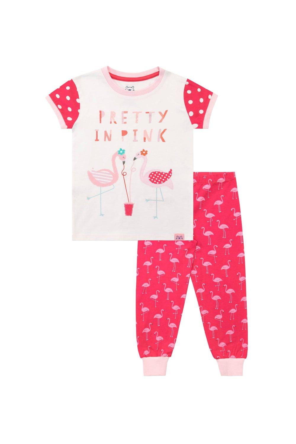 Pretty In Pink Flamingo Cosy Snuggle Fit Pyjamas