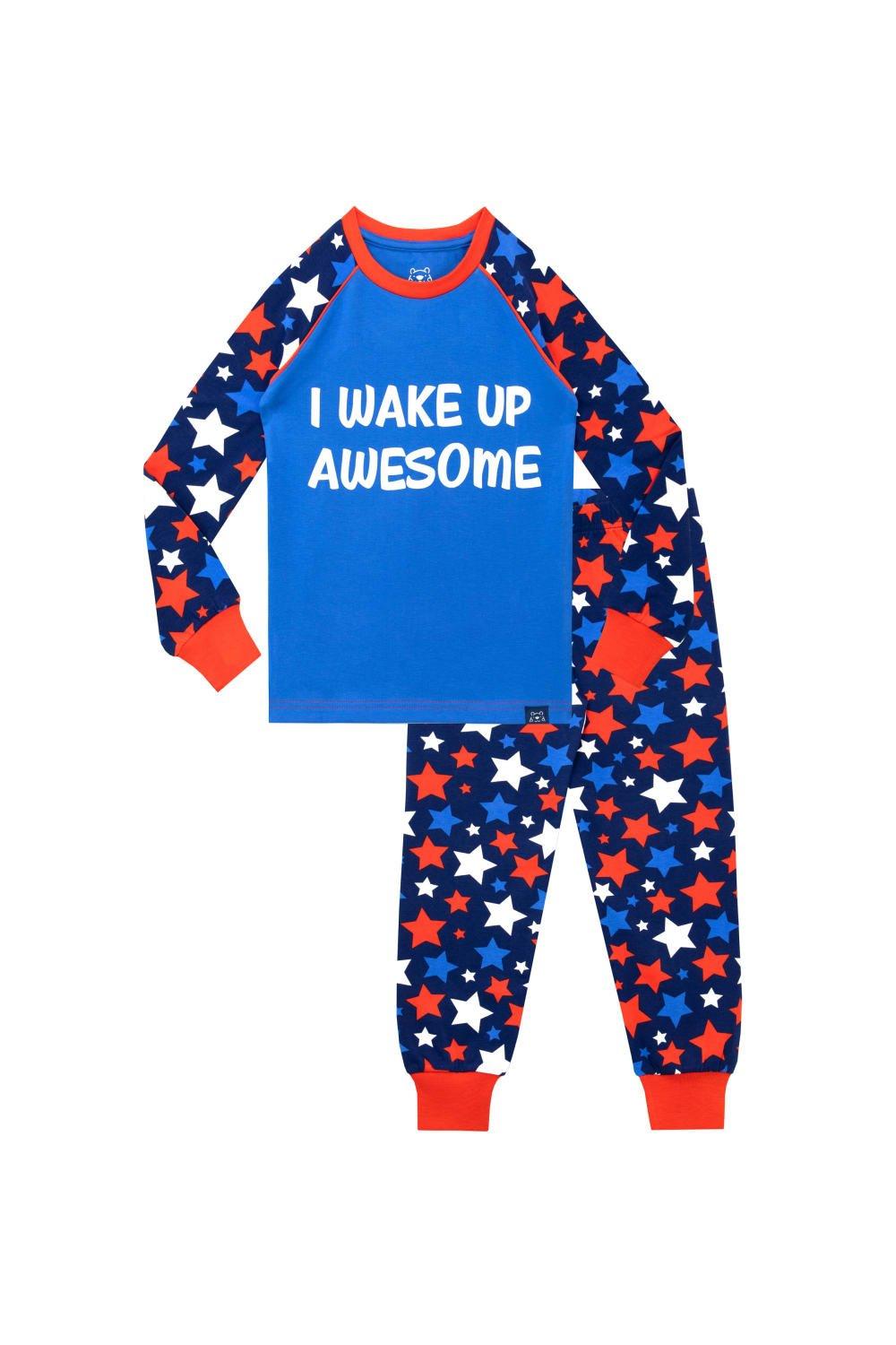 I Wake Up Awesome Cosy Snuggle Fit Pyjamas